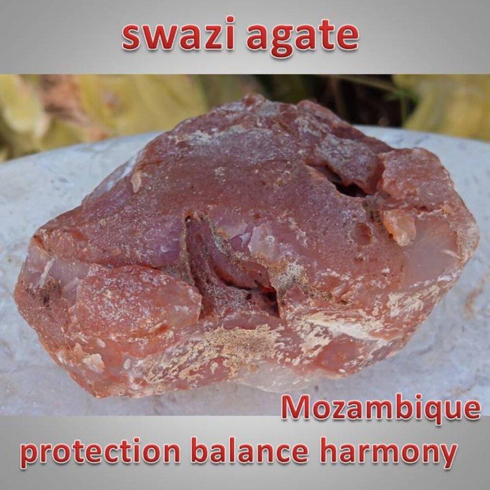 Swazi agate raw crystal stone rock from Mozambique  01
